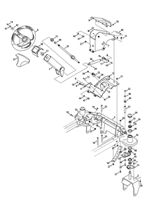 Steering Column And Axles Diagram and Parts List for Z-FORCES60 (53BH5FJD-53BH5FJD050)(2013) Cub Cadet Lawn Tractor
